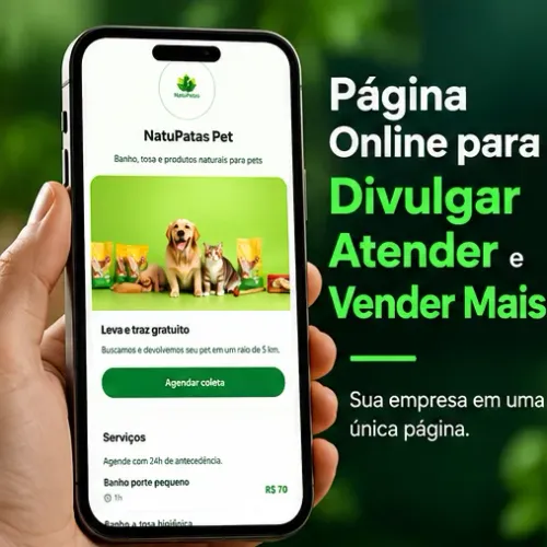 Página Online para Divulgar, Atender e Vender Mais