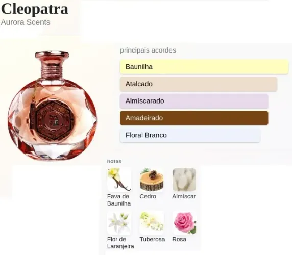 Perfume Cleopatra - Eau De Parfum 100ml - O R I G I N A L - Aurora Scents