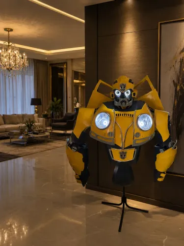 Bumblebee Transformers Gigante em EVA - Fantasia Vestível com Iluminação