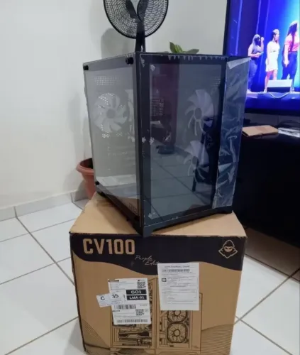 Gabinete Gamer Aquário Mancer CV100 Purple Edition, Mid-Tower,Lat/Vidro C/3 Fans