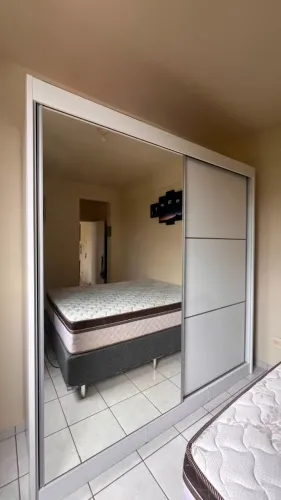 Guarda-Roupa Casal 100% MDF com Espelho - 2 Portas e 6 Gavetas