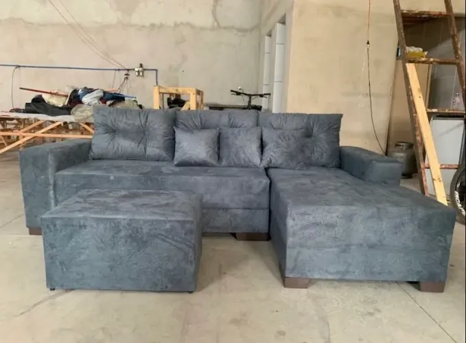 Sofá de Canto com Chaise Novo 2,40m, Entrega Grátis