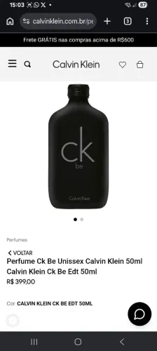Perfume Ck Be 50 ml