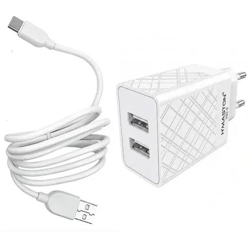 Kit Carregador Turbo 2 Portas USB + Cabo Tipo-C 1 Metro - H'maston em São Luís ma