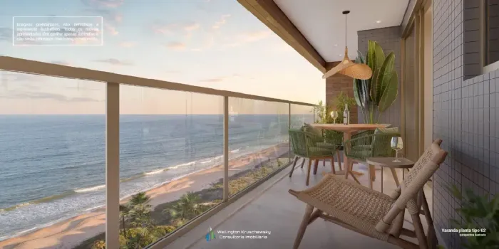 APARTAMENTO VISTA MAR 60m² 2 QUARTOS 1 SUÍTES VARANDA 1 VAGA INFRA VENDE JAGUARIBE