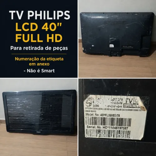 TV Philips LCD 40" Digital 1080p 40PFL3605D/78