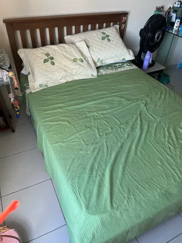 Cama casal madeira maciça