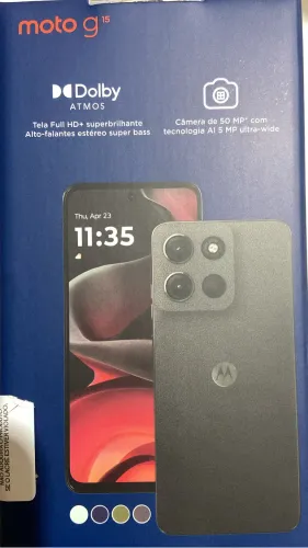 Novo caixa e nota - Vendo moto G15 - 256g de memoria  Valor 1.000,00