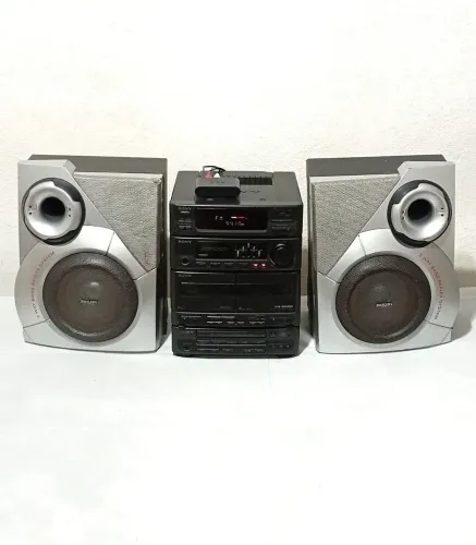 Aparelho Mini System Sony Com Caixas Phillips E Receptor Bluetooth