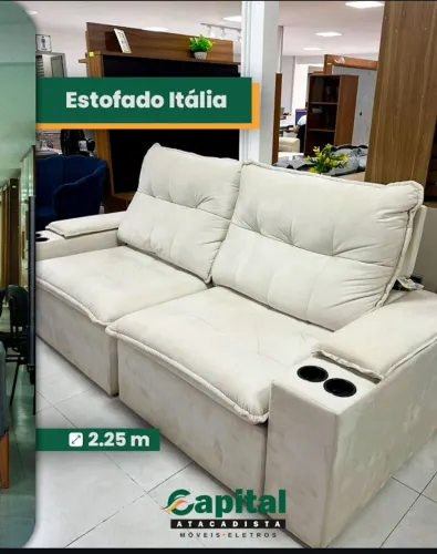 Sofá Retrátil Veludo