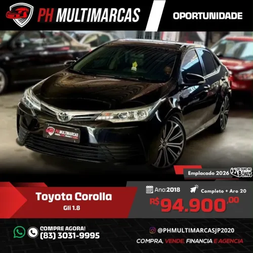 Toyota Corolla GLI 1.8 Flex 16V Aut. 2018