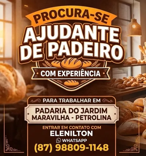 Procura-se ajudante de padeiro