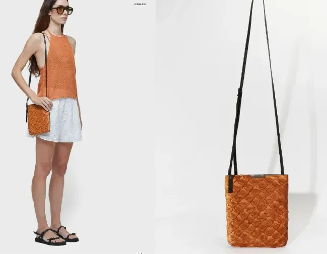 Bolsa Osklen Pirarucu Mini Flat Preta - Nova Sem Uso (Original)