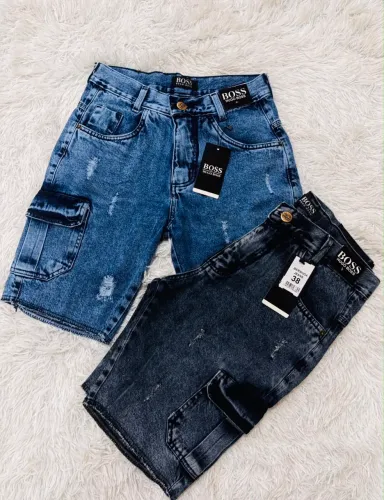 Bermuda cargo jeans