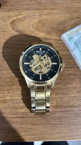 VENDO RELÓGIO SECULUS AUTOMÁTICO DOURADO