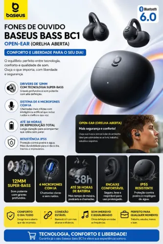 Fone Bluetooth Baseus Bc1 Open-Ear