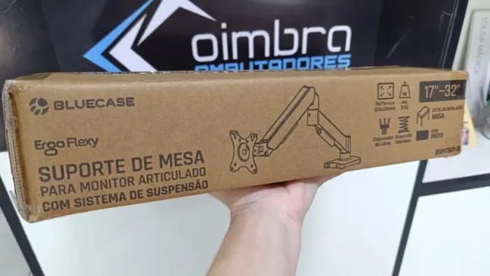 Suporte de Mesa Articulado Bluecase Ergo Flexy- 17" a 32" USB Suspensão a Gás BSMTS01