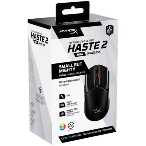 Mouse Gamer HyperX Pulsefire Haste 2 Mini Wireless (NOVO)