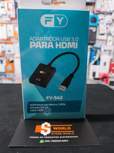 Adaptador de USB para HDMI - Produto novo. Loja Store World