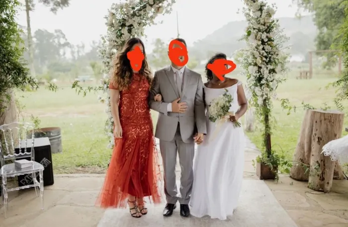 Vestido de festa Laranja queimado