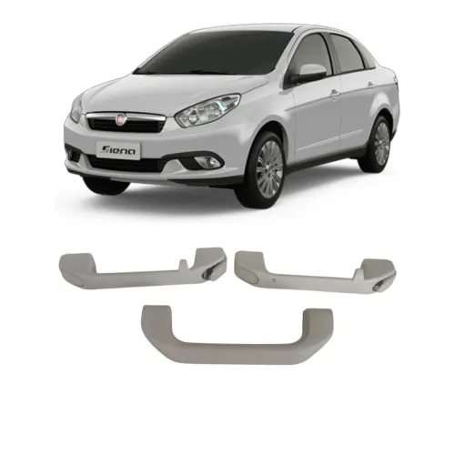 Kit 3 Alça Puxador Teto PQP Fiat Grand Siena 2012 2014