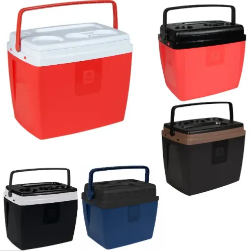 Caixa Térmica 19 Litros. 38 cm x 26 cm x 32 cm. Cabe 12 garrafas pet 600ml ou 26 latinhas.