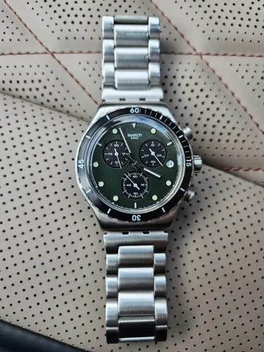 Relógio Swatch Cronógrafo Verde