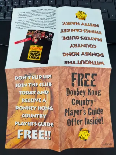 Cartão Resposta Nintendo Power Donkey Kong Folheto Original