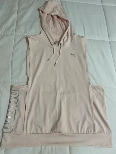 Colete PUMA rosa claro com capuz 