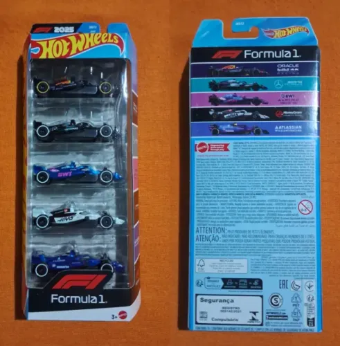 Pack 5 Hot Wheels - Formula 1 (2025)