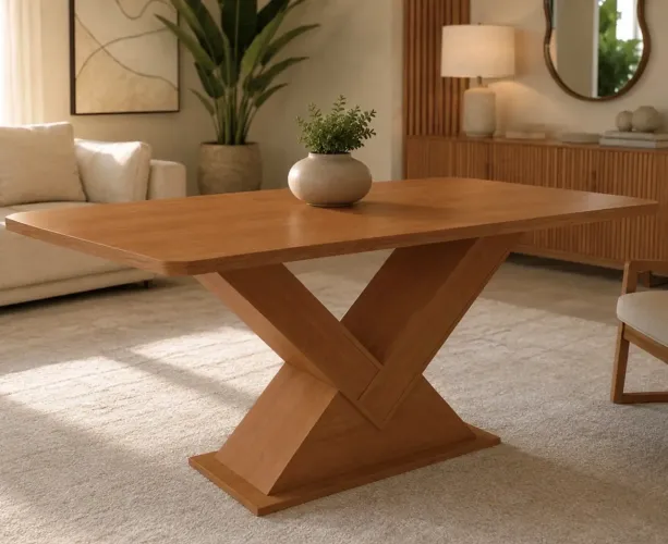 Mesa de Jantar Jade 160x90cm Sem Vidro p8