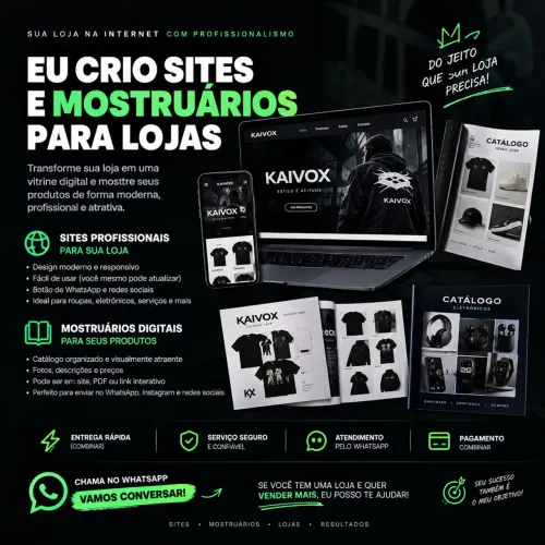 Criador de sites e mostruários para lojas 