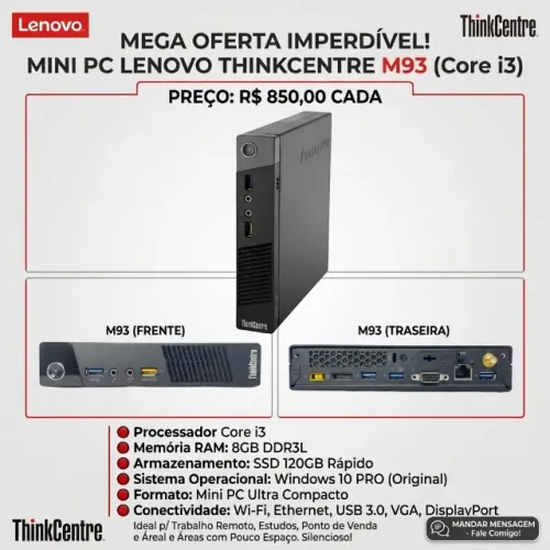 mini lenovo i3 quarta geracao