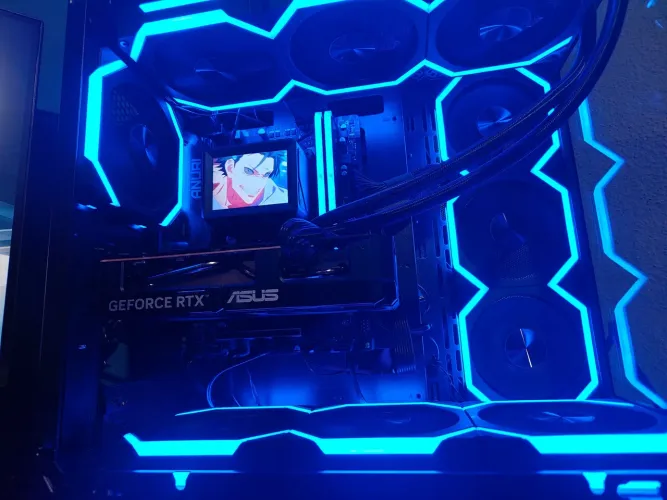 Gabinete Aigo C285 + 12X Fans Jumpeak CS120 + Controladora Nollie