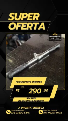 Puxador reto cromado