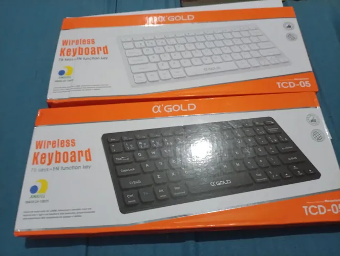 Teclado sem fio para celular e PC