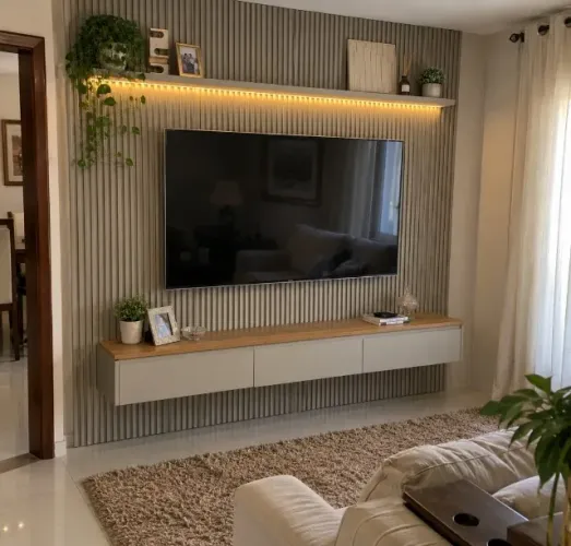 Painel Ripado Para TV Até 85 Polegadas (Entrego Hoje Lacrado Novo)