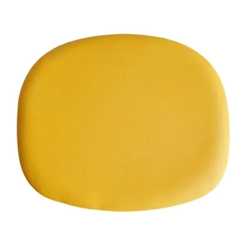 Almofada Assento Cadeira Leda Pé Madeira Amarelo