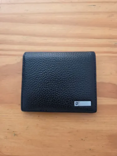 Carteira couro preto Victorinox