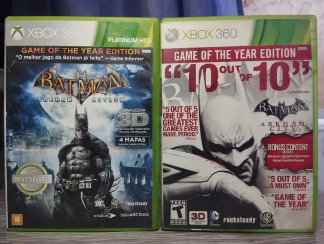Batman Arkhan Asylum e Arkhan city Edição jogo do Ano