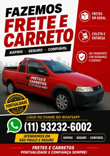 Frete e carretos de pequenos volumes