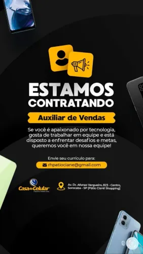 Auxiliar de vendas 