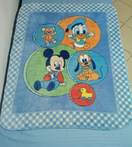 Cobertor Disney Mickey infantil bebê semi novo