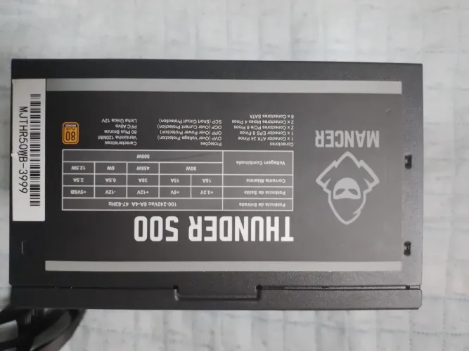 Fonte mancer thunder 500w 80plus bronze