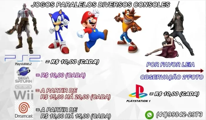 Jogos diversos consoles (leia descrição)
