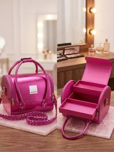 Maleta de maquiagem ? avon pink