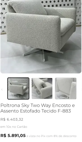 Poltrona Giratória e reclinável Officina Design 