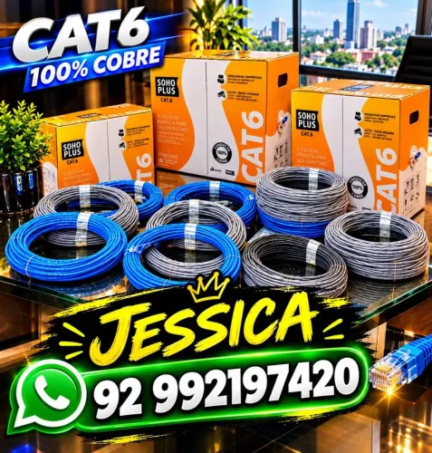 Cabo de rede internet CAT6 5/10/15/20/25/30/35/40/45/50 metros