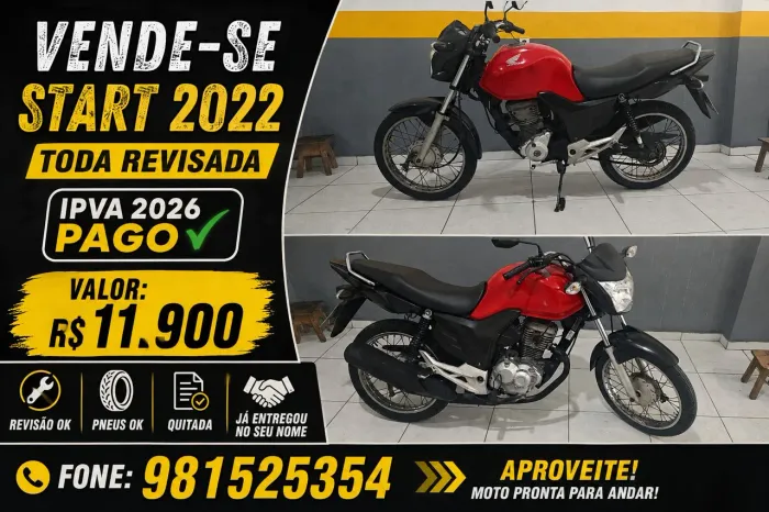 Start 2022 vermelha preço bom