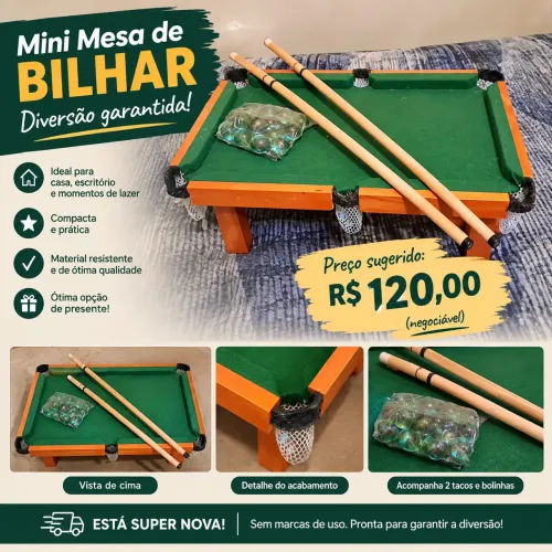 Mini mesa de bilhar